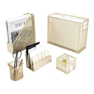 Rose Gold Desk Accessories | Wayfair